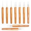 9 pieces dreadlock crochet hook for hair, 0.5/0.75/1 mm crochet