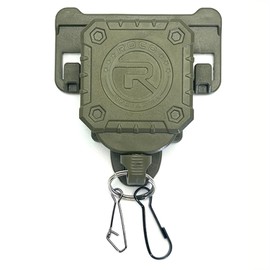 Military Tactical Gear Retractor, Molle Tactical Gear Tether, and a Retractable Key/Multi-Tools Holder (Army Green)