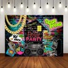 Mocsicka Hip Hop Graffiti Theme Photography Backdrops 80's 90's Colorful