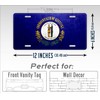 Kentucky Weathered Metal Flag License Plate Antique KY State Flag