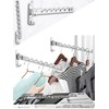 Dr.DJ Wall Mount Coat Hanger Holder Silver Clothes Drying Organizer