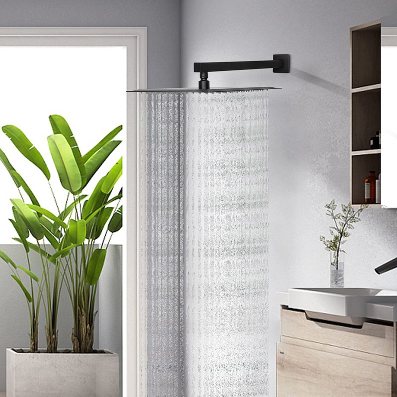 HarJue Shower Arm, Rain Shower Head Extension Extender, With Flange