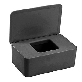 Jiechang Modern Desktop Tissue Box Holder, Facial Tissue Dispenser Box, Cover Holder Napkin Organizer Enlarged Capacity Wet Tissue Box with Lid Sealed Rectangular Household (Black)