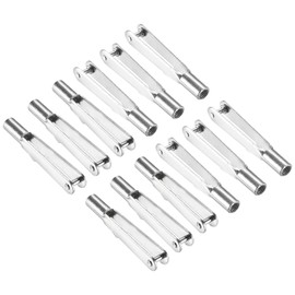 MECCANIXITY 12Pcs Metal Clevis Quick Link M3 Thread Steel Clevis Self Locking Clip Fixing Wing for RC Airplane Car Helicopter Model Replacements, 3mm x 30mm