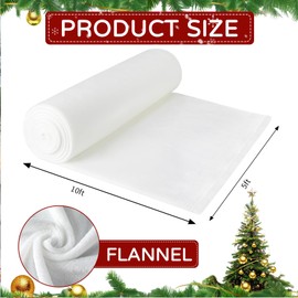 Tudomro Christmas Fake Snow Blanket 5 x 10 ft Soft Faux Fur Artificial Snow Cover Roll White Winter Decor for Xmas Trees Holiday Village Craft Decorations Photo Prop