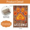 Wodison Dog Paw Fall Garden Flag 12x18 Double Sided Leaves