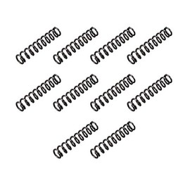 sourcing map Micro Compression Spring Coil Spring Steel Spring 1.2 mm Cable Diameter 8 mm External Length 40 mm Free Length Black Pack of 10