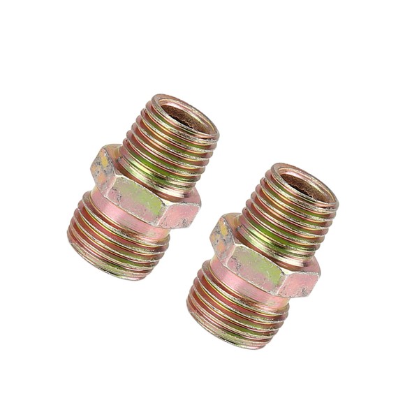 VekAuto 2pcs 1/4" NPT to M16 x 1.5mm Male Straight