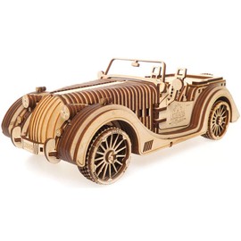 UGEARS Roadster VM-01 Plywood Collectible Model - Wooden 3d Puzzles for Adults