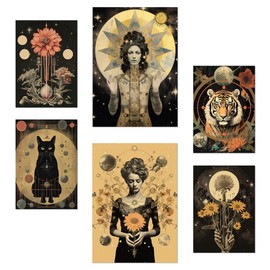 Nacnic Set of 6 posters Surreal Collage in feminine mystical and esoteric style design illustrations to decorate the walls of your home. Rooms A3 & A4 frameless