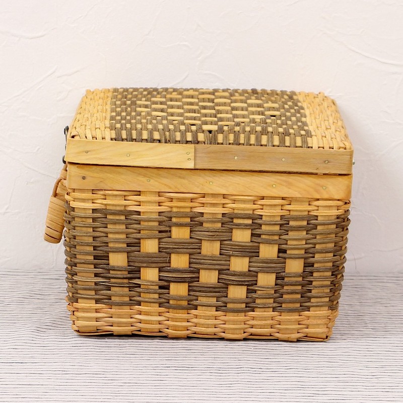 Rattan Tundra Out Pattern Trunk Basket Medium