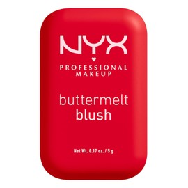 NYX Professional Makeup Buttermelt Blush, rubor en polvo de alta pigmentación, fórmula vegana, manteca de mango, almendra y karité, acabado suave hasta por 12H – Tono Butta Cherry Pop (Rojo Escarlata), 5g