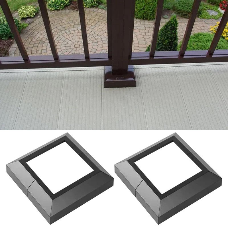 Aluminum Split Post Base Cover, 2 Pack Deck Post Base