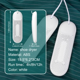 Flintronic Shoe Dryer Portable Shoe Dryer Boot Dryer, Foot Warming Deodorizer with 3 Timer Modes, Safe and Fire Resistant, Suitable for Shoes, Gloves, Socks, Ski Boots, etc. (White)