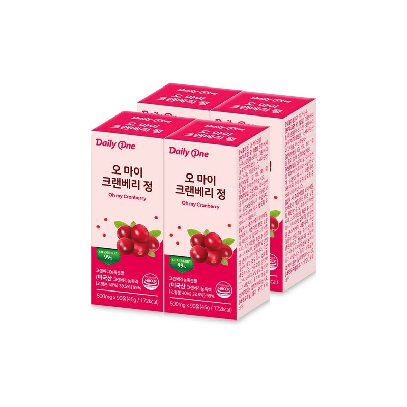 Daily One Oh My Cranberry Tablets Urinary Tract Health 500mg