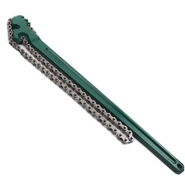 24 Inch Large Heavy-Duty Ratcheting Chain Wrench Adjustable Oil Filter Wrench Reversible Chain Style Pipe Fitter Tools Fit Max 12 Inch Diameter