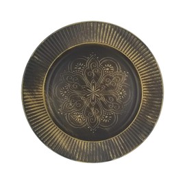 Pomp Patina 13” Inch Diameter Brown & Gold Charger Plates (12 Pack) | Decorative Chargers That Will Capture Your Imagination | Easy Care + Premium Plastic