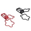 100pcs Binder Clips Black Red Cute Cartoon Flower Shape Metal