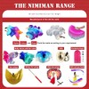 Nimiman Women New Belly Dance Fan Veils Gradient Color Purple