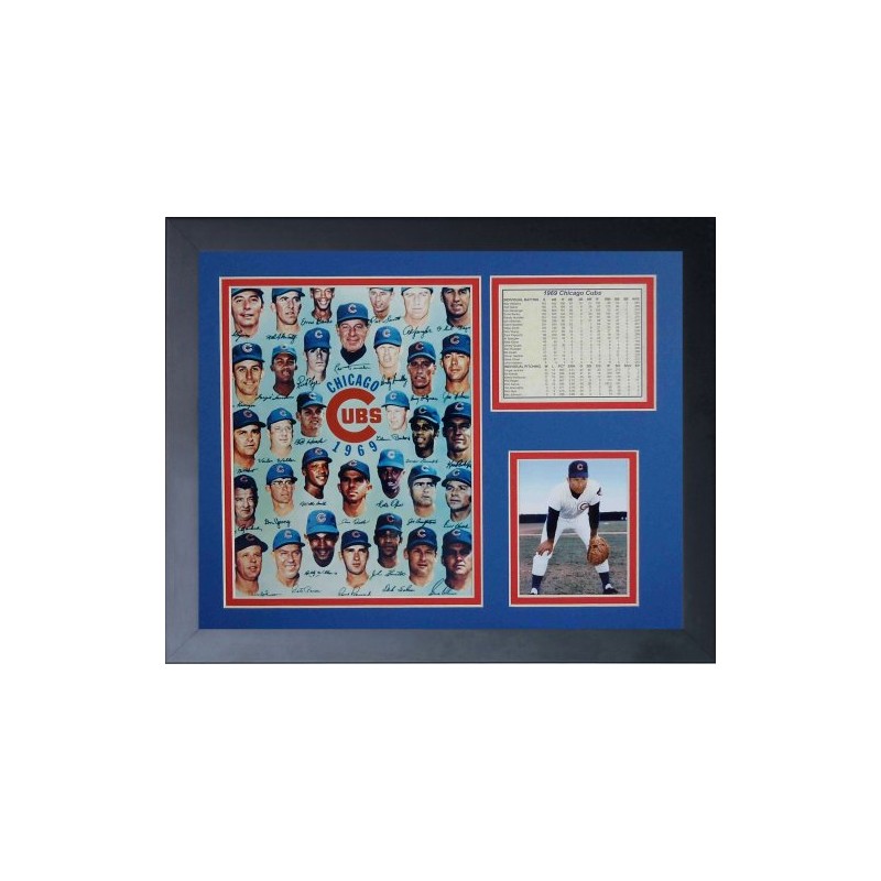 Legends Never Die 1969 Chicago Cubs Framed Photo Collage, 11x14-Inch,