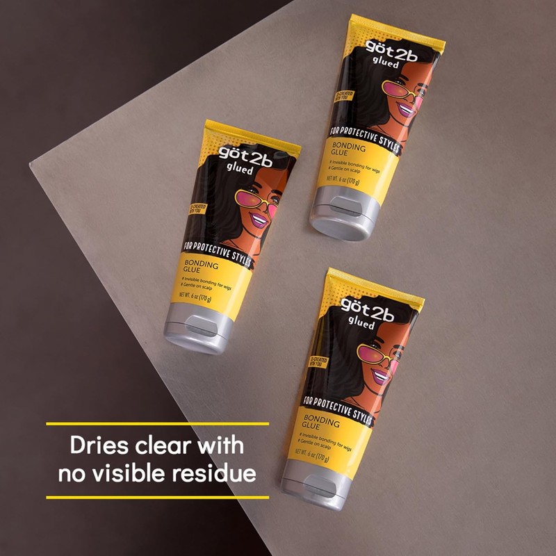 Got2B Glued Bonding Glue, For Protective Styles, Gentle on Scalp,