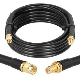 XRDS - Cable SMA RF de 12 pies, cable de extensión SMA con conector SMA macho a SMA hembra, 50 ohmios, KMR240, cable coaxial SMA de baja pérdida
