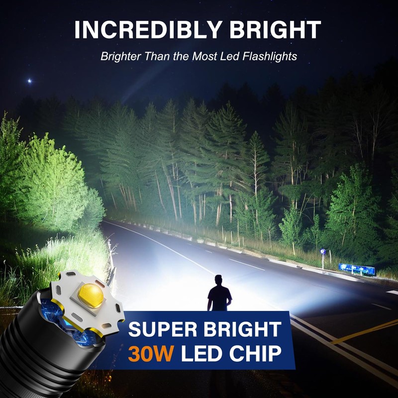 Flashlight High Lumens, Rechargeable Magnetic Super Bright Flashlights, 1000 Lumen