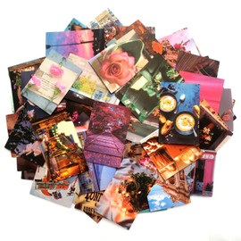 100Pcs Vintage Scrapbooking Stickers, Aesthetics Scenery Traveler Decor Literary Landscape Nature Stickers for Junk Bullet Journals Planners Stickers Art Craft Kits