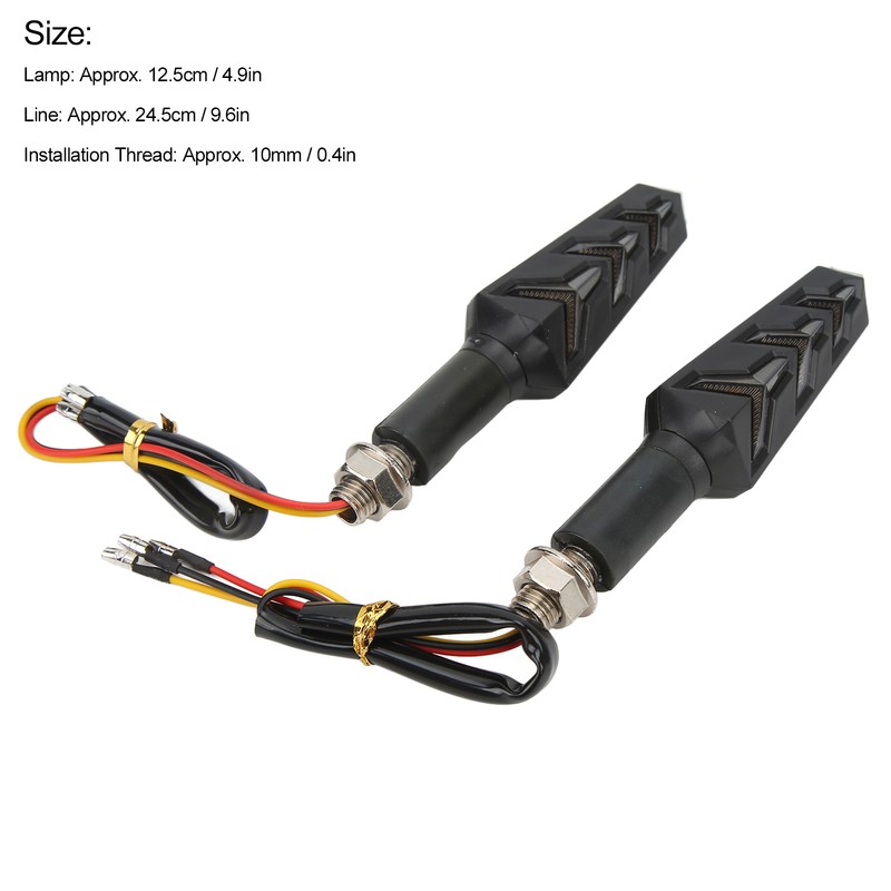 4Pcs Motorcycle LED Turn Signals Daytime Running Lights Blinker Front