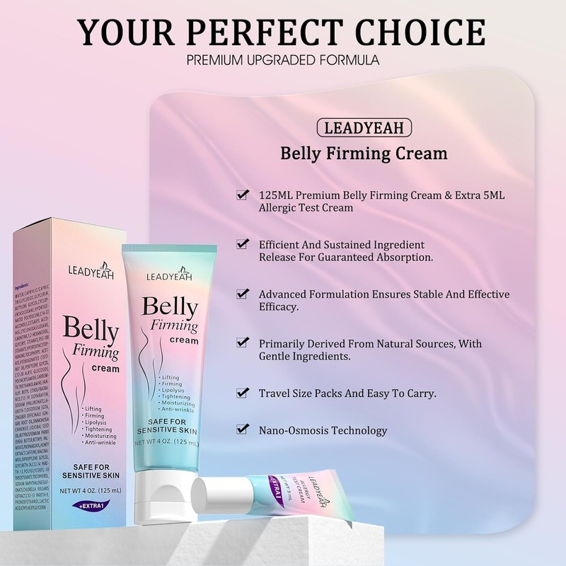 Leadyeah Firming Body Cream for Belly, Thighs & Butt, Hydrating