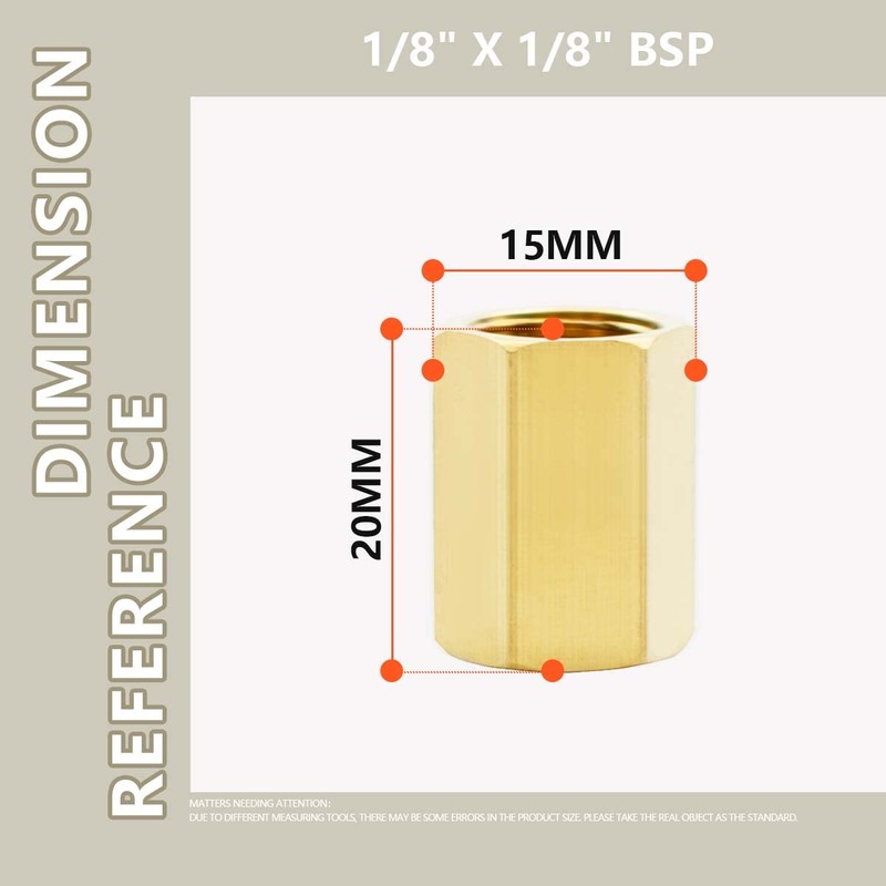 Bwintech 2 pieces 1/8 inch female thread to 1/8 inch