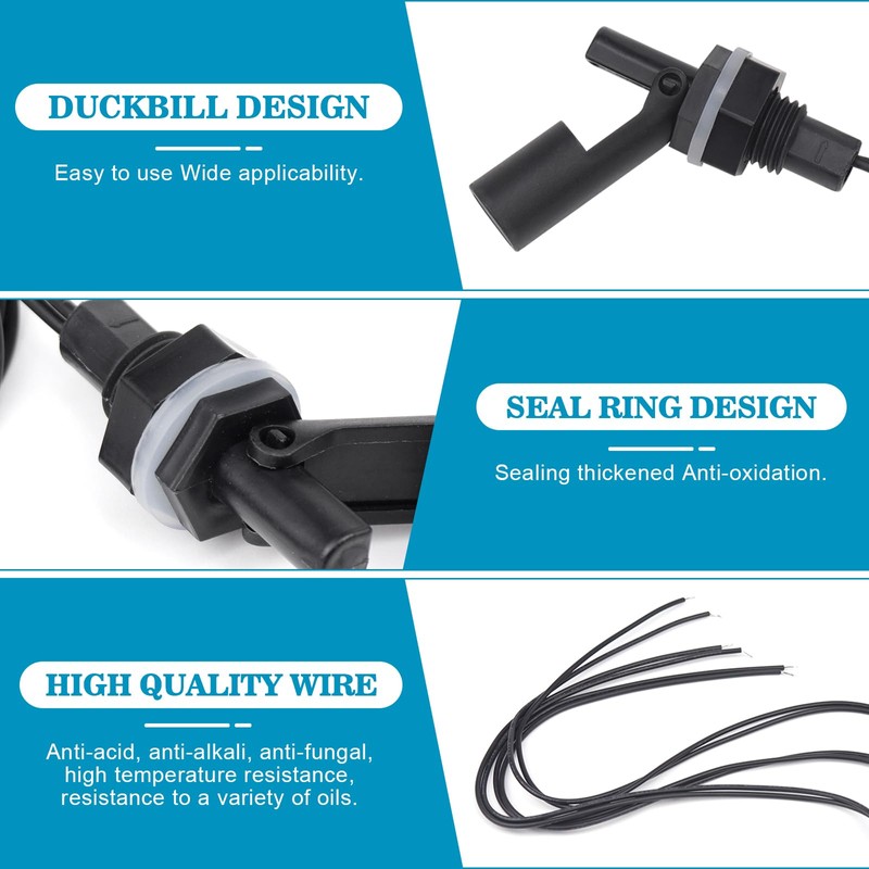 Schwimmerschalter 5 Stück Schwimmschalter Pegelschalter Wasserpegelschalter Float Switch für Tank,