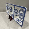 Artisan De Luxe BLUE ROSE SCROLL MELAMINE 3 Bowl DIVIDED