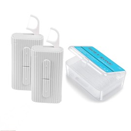 Holy Rose - Dispensador Porttil de Pas de Hilo Dental, Estuche de Almacenamiento con Palillos de Dientes para Adultos, 80 Unidades, Funda Porttil