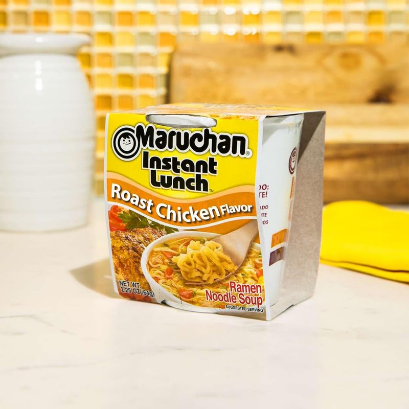 Maruchan Instant Lunch Roast Chicken, Ramen Noodle Soup, Microwaveable Meal,