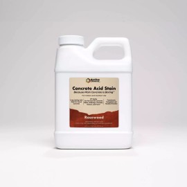 Active Elements Concrete acid stain for small projects, Rosewood, dark red to brown, 16 oz