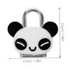 Operitacx Panda Mini Lock Key Cute Cartoon Metal Padlock for