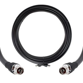 Bolton600 - LMR600 Coaxial Cable 60ft - Flexible Heavy Duty Outdoor Ultra Low Loss Coax Cable 50ohm - N Male to N Male - 60 feet Black - for Home and Commercial Signal Booster Installations