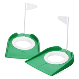 Gatuida 2pcs Indoor Golf Putting Cups with Flags Portable Practice Equipment for Beginners Detachable Design for Easy Setup for Carpet Use Enhance Putting Precision