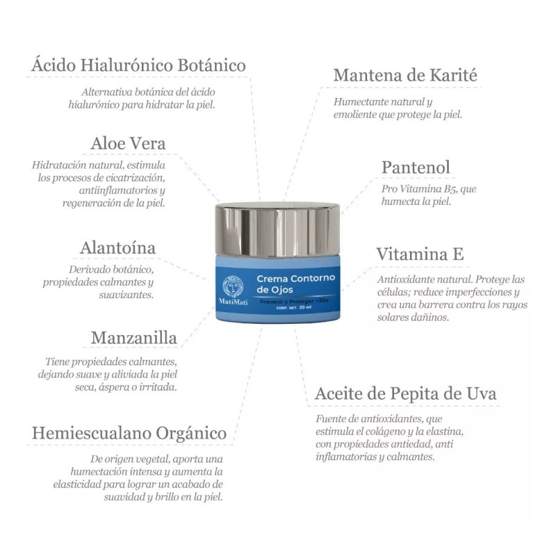 Matimati Crema Contorno Ojos +30años Ácido Hialurónico Matimati 20ml