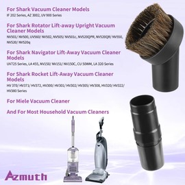 25mm Horse Hair Round Dust Brush, 1.25" Vacuum Brush Attachment with Vacuum Hose Adapter for Shark Vacuum and Shop Vac and Most Household Vacuum Cleaners - 2 Pcs