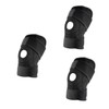 Baluue 3pcs Adjustable Knee Brace Support Sleeve Patella Stabilizer Protector