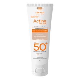 Protector Solar Dermatológico Facial Actine Colors Claro Fps50 40g Darrow