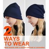 Womens Satin Lined Beanie Wool Knit Cuffed Warm Winter Hats