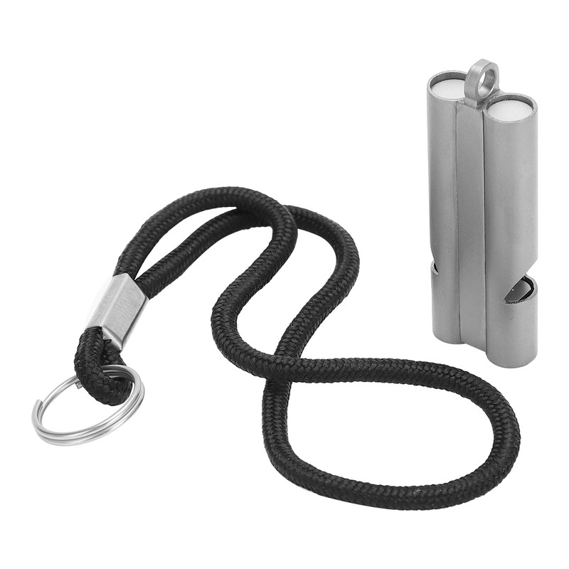 Pure Titanium Whistle with Lanyard Outdoor Survival Whistle High Decibel