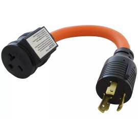 AC WORKS® 30A NEMA L6-30P to 20A NEMA 6-20R Adapter With 20 Amp Breaker by AC WORKS®