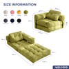 MAXYOYO Folding Sofa Bed, L-Shaped Convertible Sofa Bed with Armrest