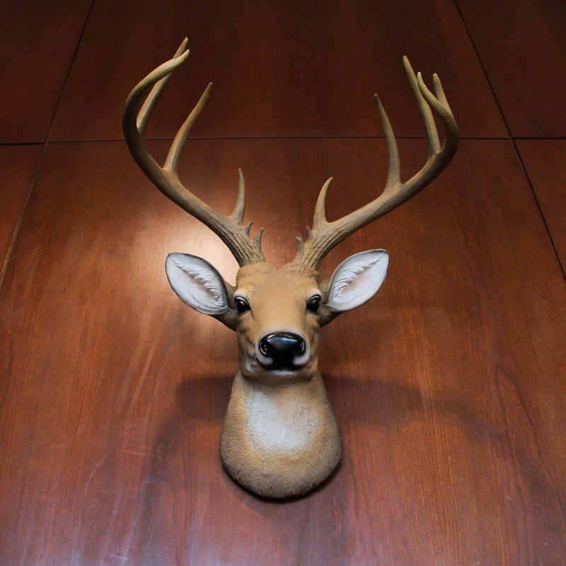 Zeckos 12 Point Buck Deer Head Bust Resin Wall Sculpture