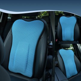 Unbranded Cushion Lumbar Gel Lumbar Support for Car Auto Universal Seat Back Waist Blue