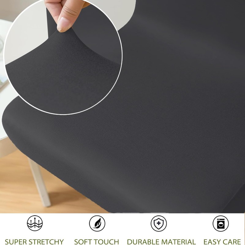 AOSCTELF 2 Pack Bar Stool Covers with Backs, Stretch Washable